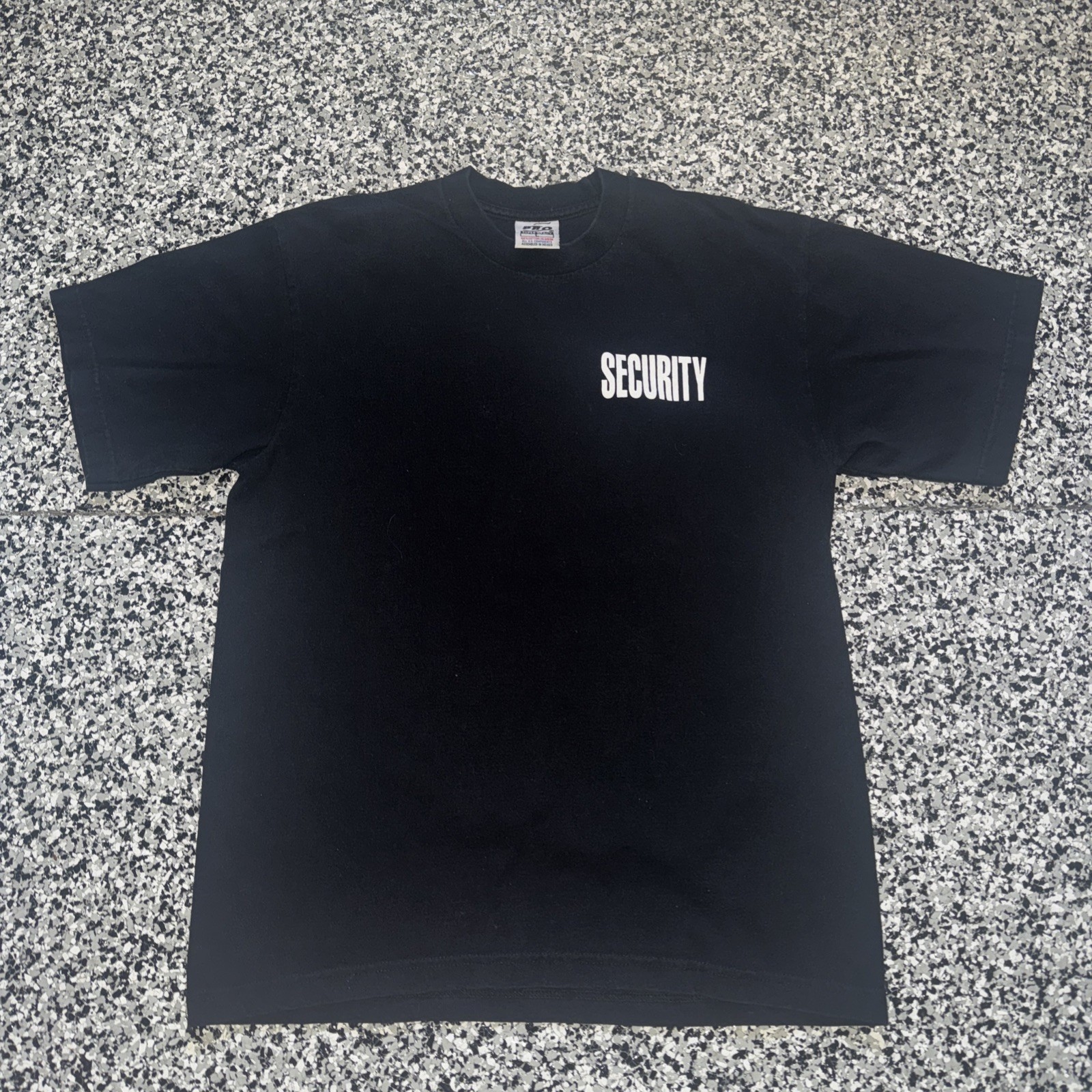 PRO5 SUPER HEAVY WEIGHT T-SHIRT BLACK TEE Security Work Shirt Or Costume L (44) gallery