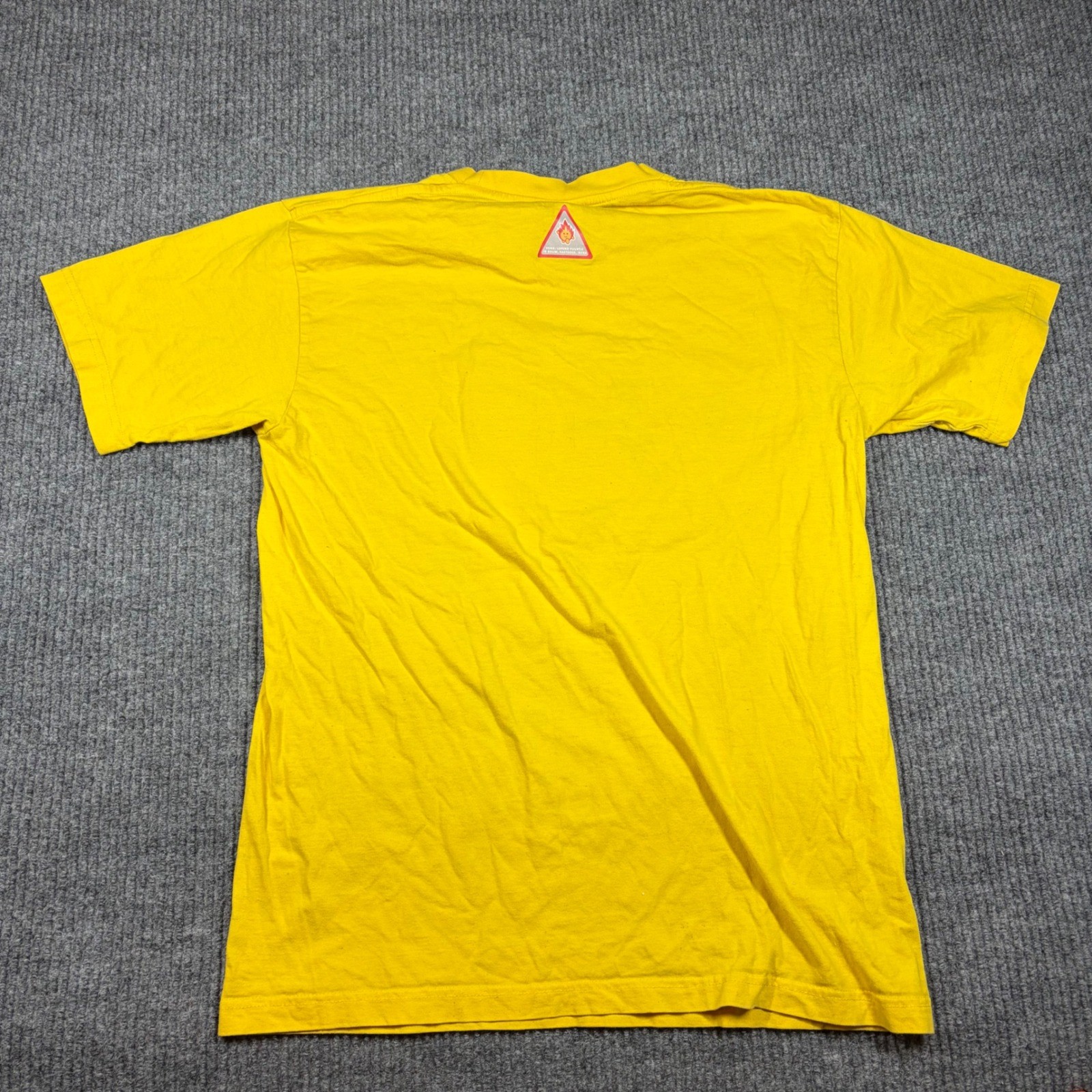 Vintage Slazenger Shirt Men's M Yellow Graphic Print Short Sleeve Cotton gallery