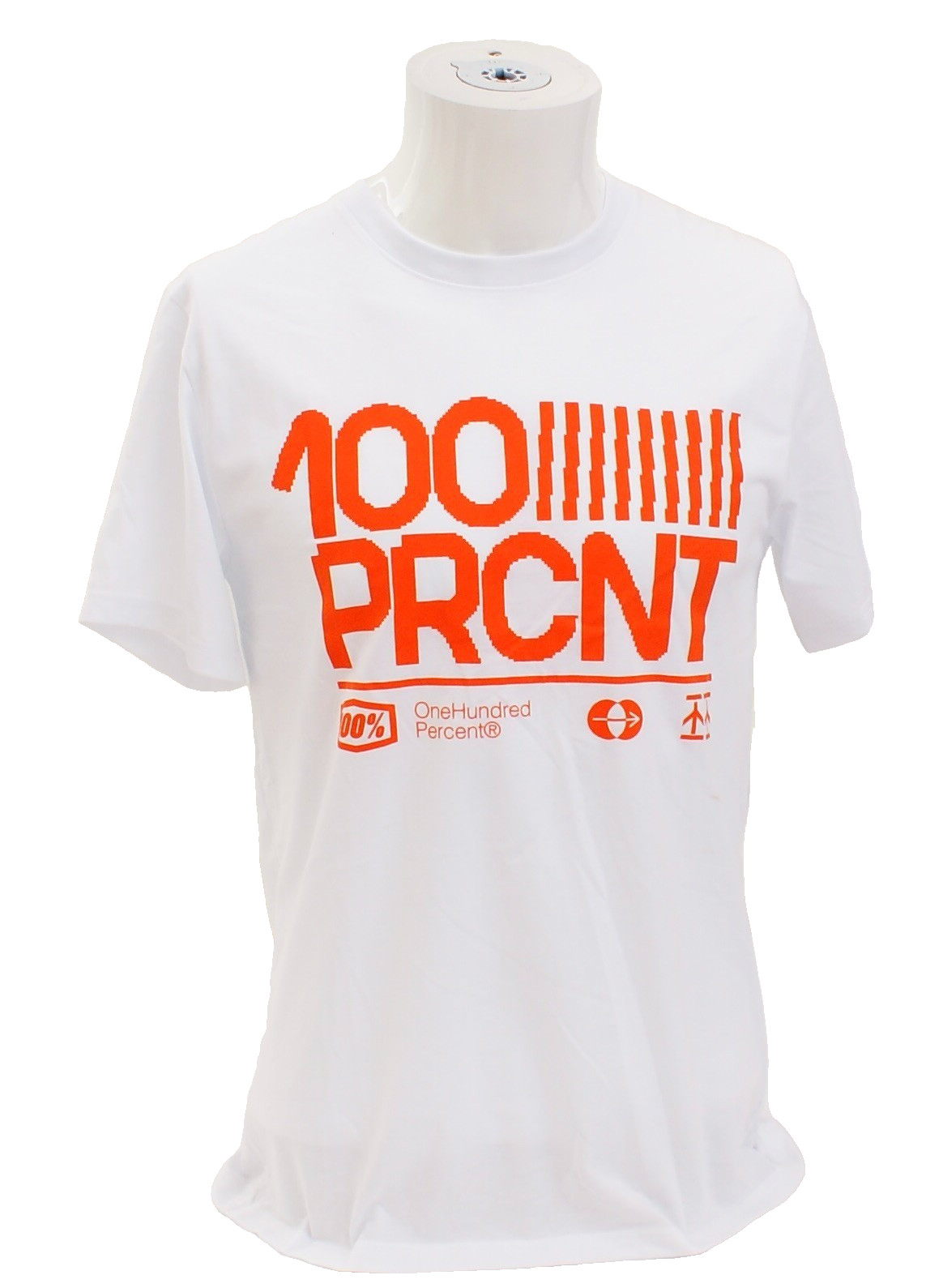 100 Percent Men's S White Graphic Short Sleeve Tee T Shirt gallery