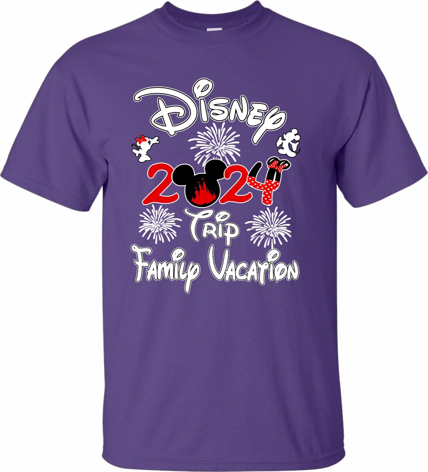 Disney Family Vacation 2024 fire works, Mickey, Minnie, Family Trip, Squad gallery