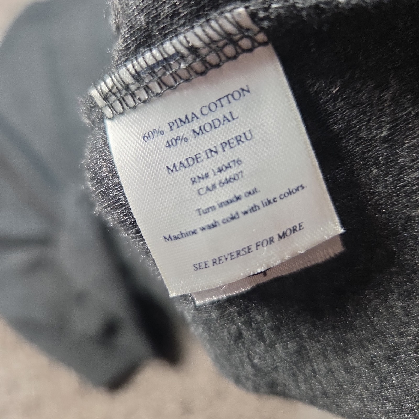 Faherty Henley Mens XL Heather Gray Cloud Cotton Long Sleeve Raglan Casual Shirt gallery