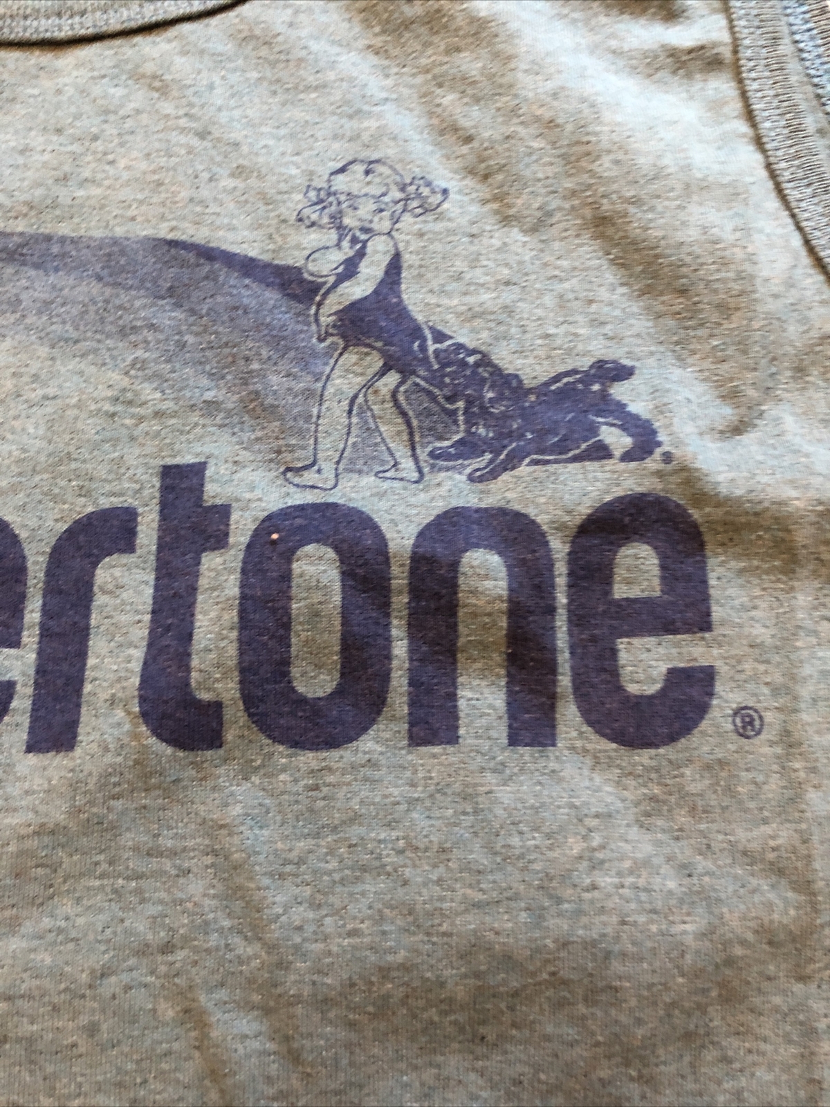 Men’s L BLUE GRAPHIC COPPERTONE Girl Logo Tank Top T Shirt Made In USA gallery