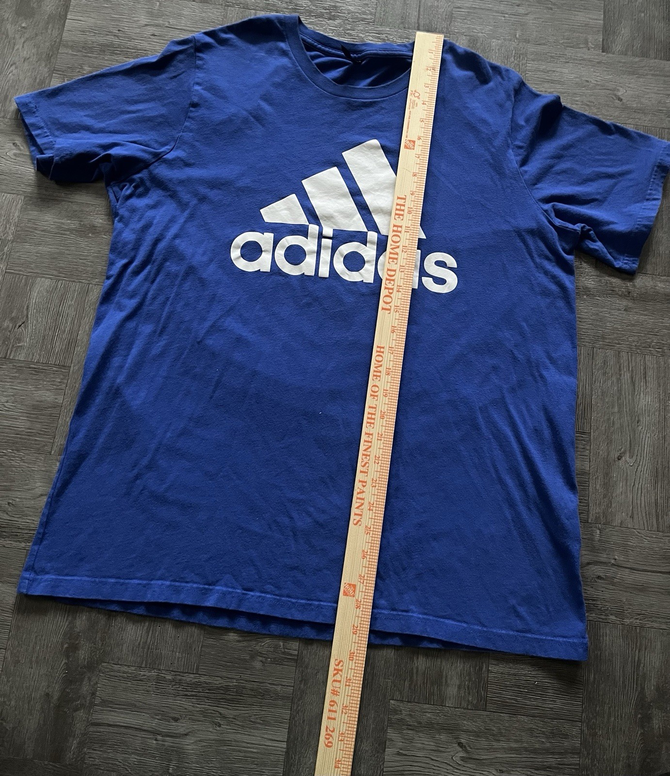 Men’s Adidas Go-To Short Sleeve Athletic Performance Logo T Shirt Sz XL Blue gallery