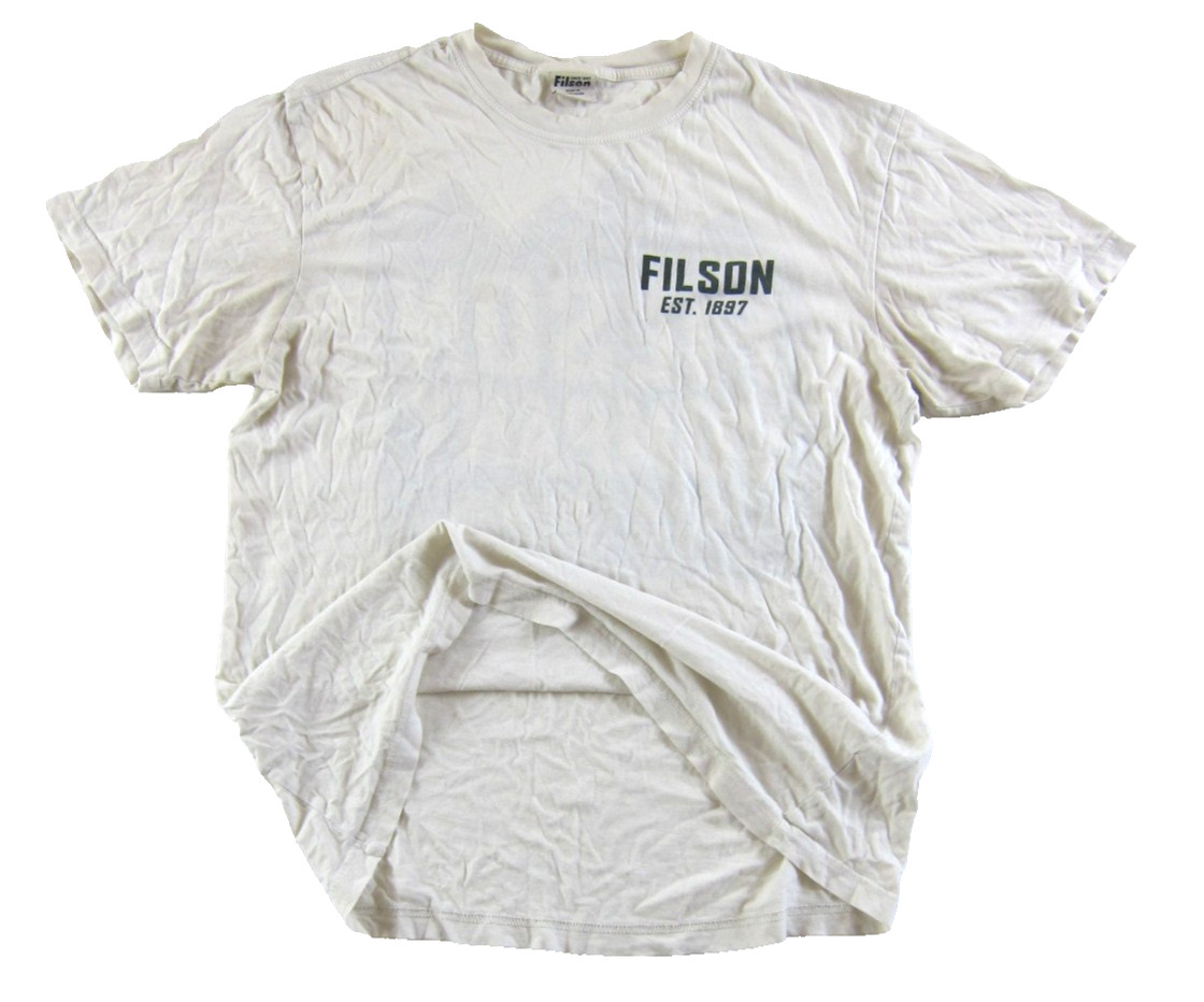Filson Company Est. 1897 Green Off White Worn In Distressed T-Shirt Men Medium gallery