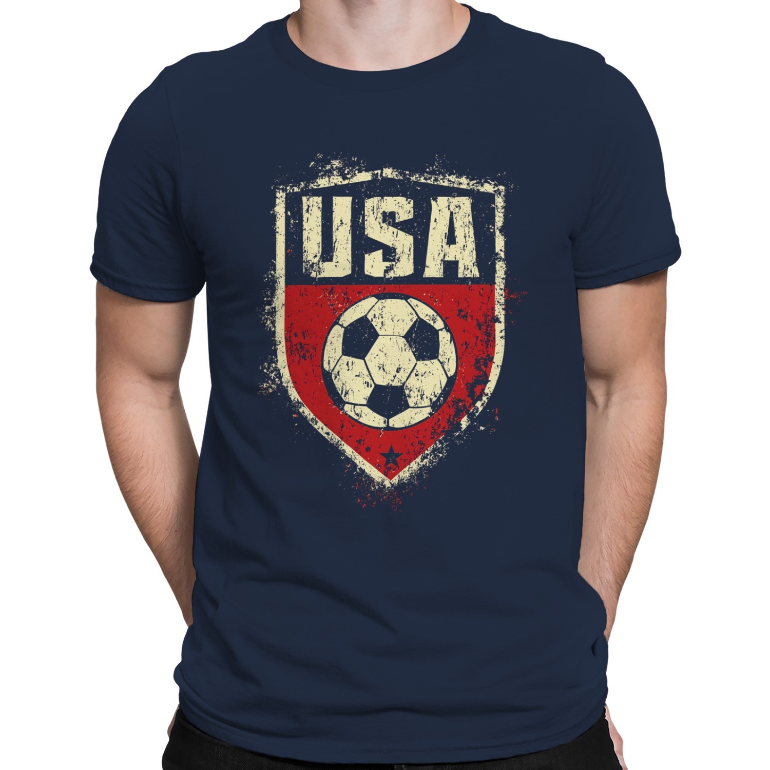 USA Soccer Grunge Emblem Men's T-shirt gallery