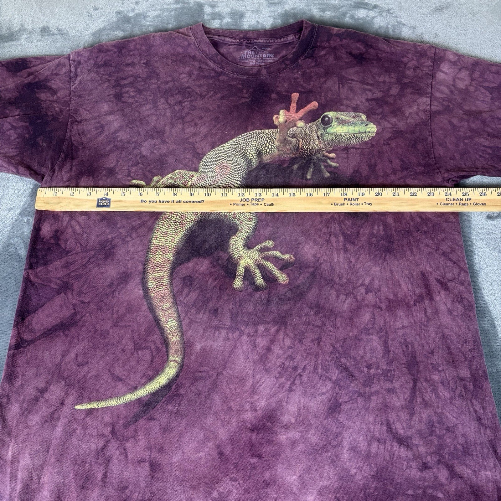 The Mountain Gecko Lizard Graphic Tie Dye T-Shirt Men’s 2XL Purple USA gallery