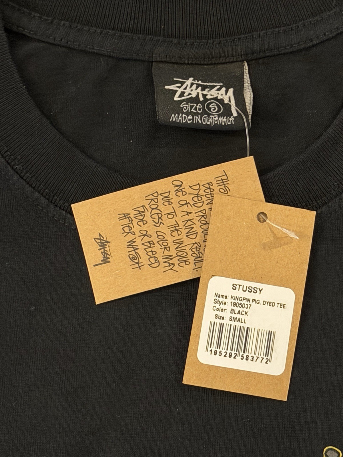 Stussy Shirt Tee Tshirt Black Size Small Double Sided Streetwear ✅ gallery