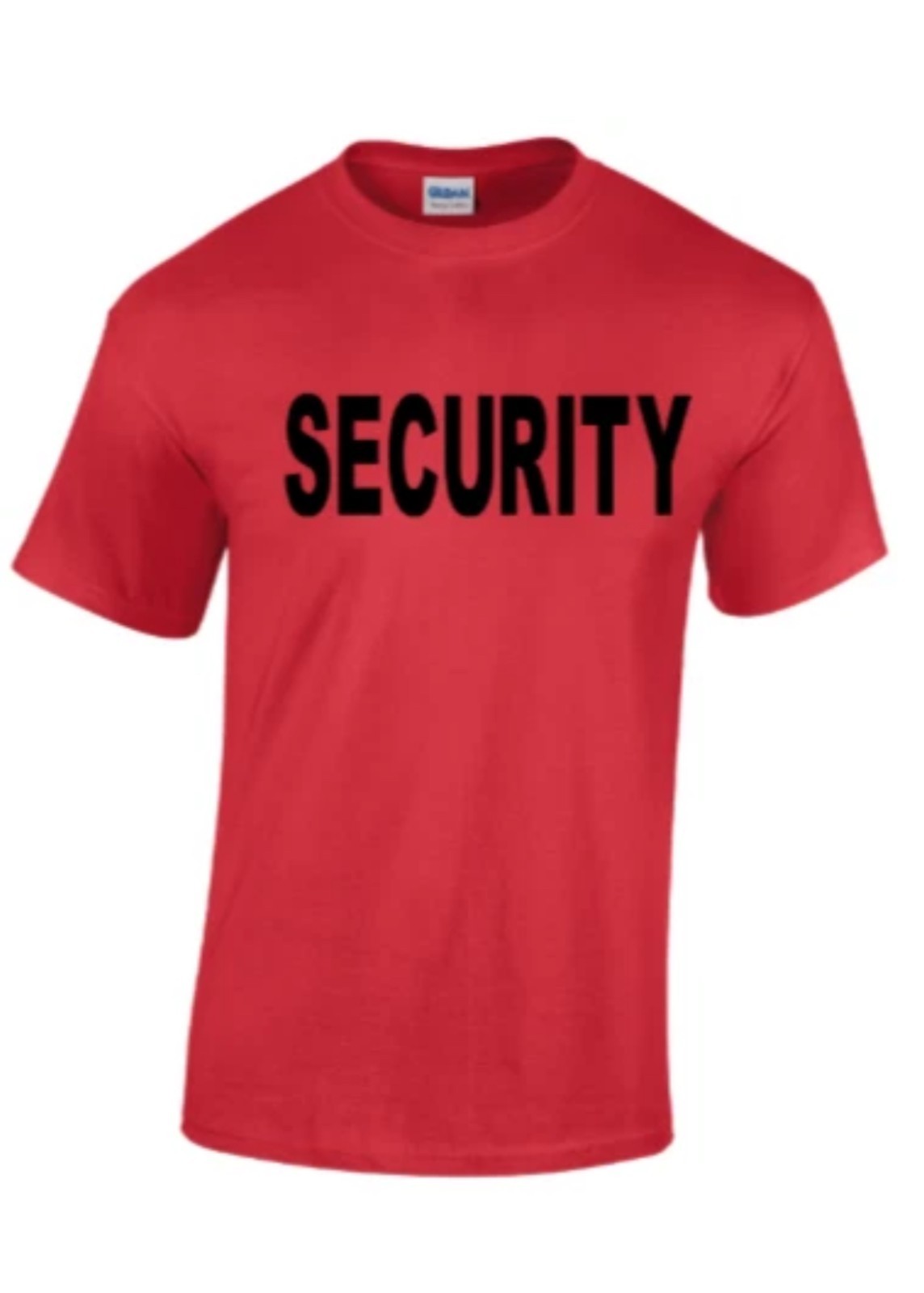 Security Cotton T-Shirt Front Print Tee School Church Staff Event Uniform SM-3XL