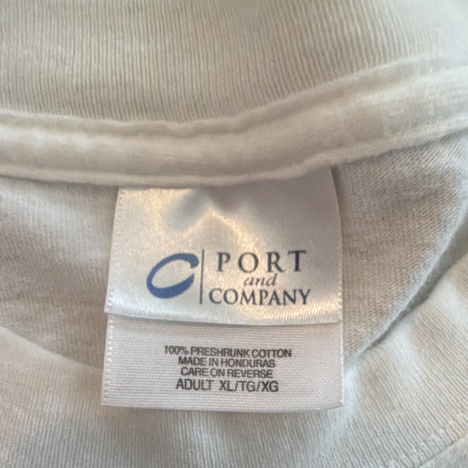 Port & Company Martha White Logo Graphic Print Cotton Crewneck T-Shirt Adult XL gallery