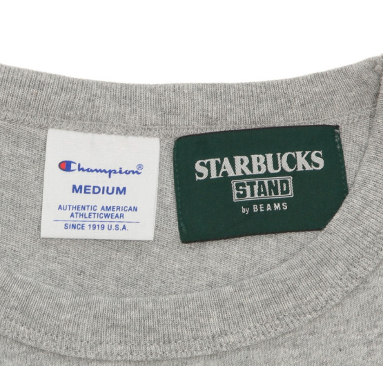 Starbucks BEAMS Champion Heavyweight T-Shirt Gray Japan Exclusive Limited New gallery