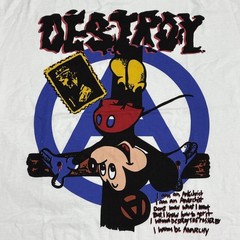 Seditionaries Vivienne Westwood Mickey Mouse DESTROY White Sz.L T-Shirt REPRINT