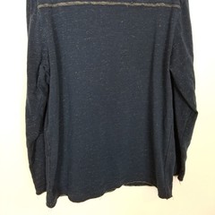 Johnston & Murphy Men Long Sleeve Henley Top Shirt Sz L Blue Pima Cotton