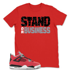 4 Toro Bravo Fire Red White Black Cement Grey 2026 T Shirt Match STAND