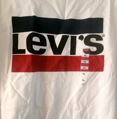 Levi’s Men’s White Graphic Logo Crew Neck Short Sleeve T-Shirt XL Regular