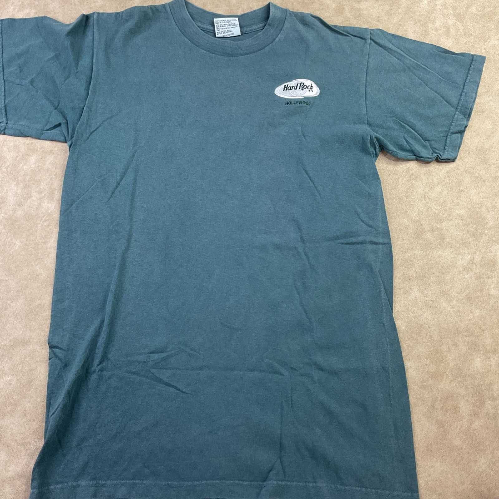 Vintage Hard Rock Cafe T-Shirt Men Sz S Hollywood Embroidered 90s Tee USA gallery