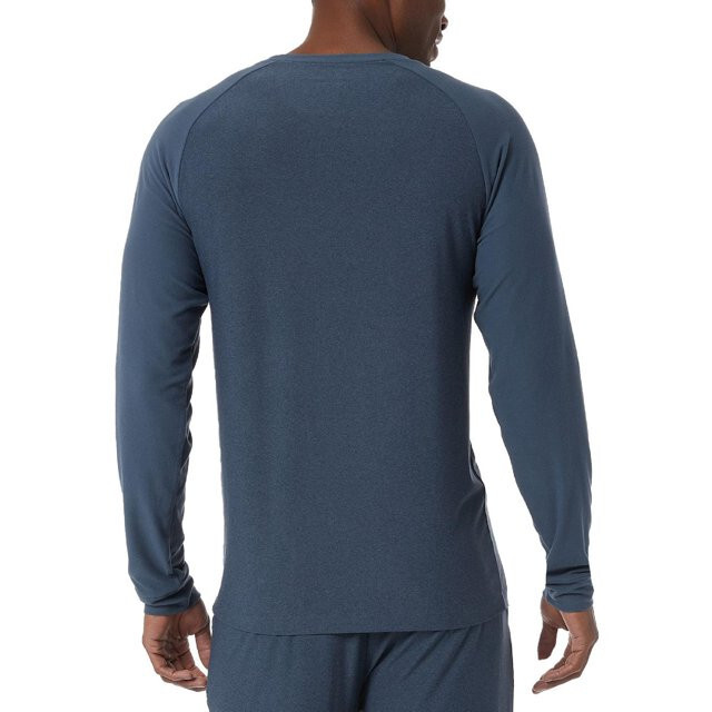32 Degrees Heat Mens Heat Retention Crewneck Sleep Shirt, Heather Thunder, XL gallery