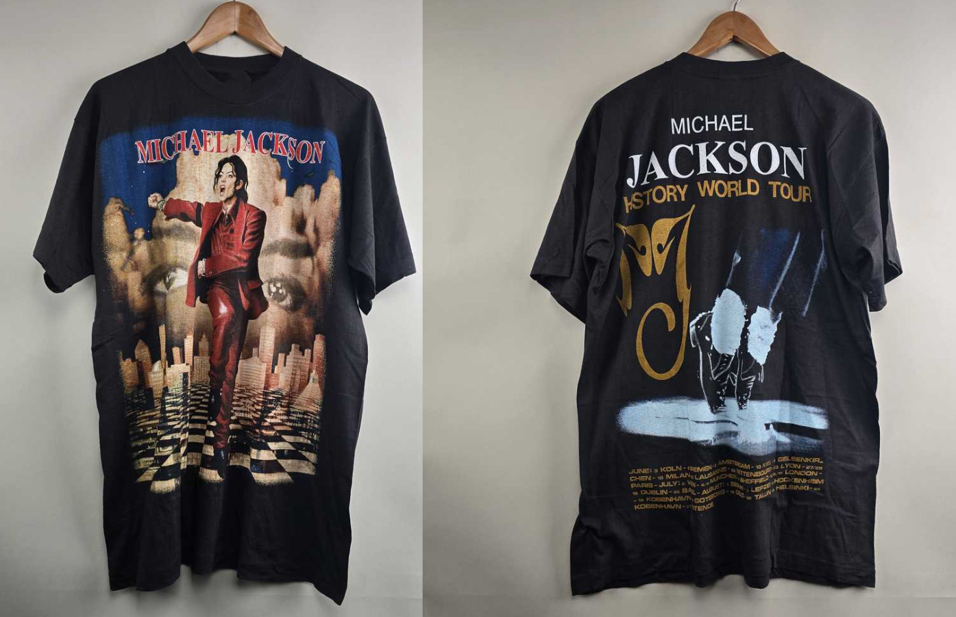 Michael Jackson HIStory World Tour Vintage 90s Graphic Band Tee Concert Shirt gallery