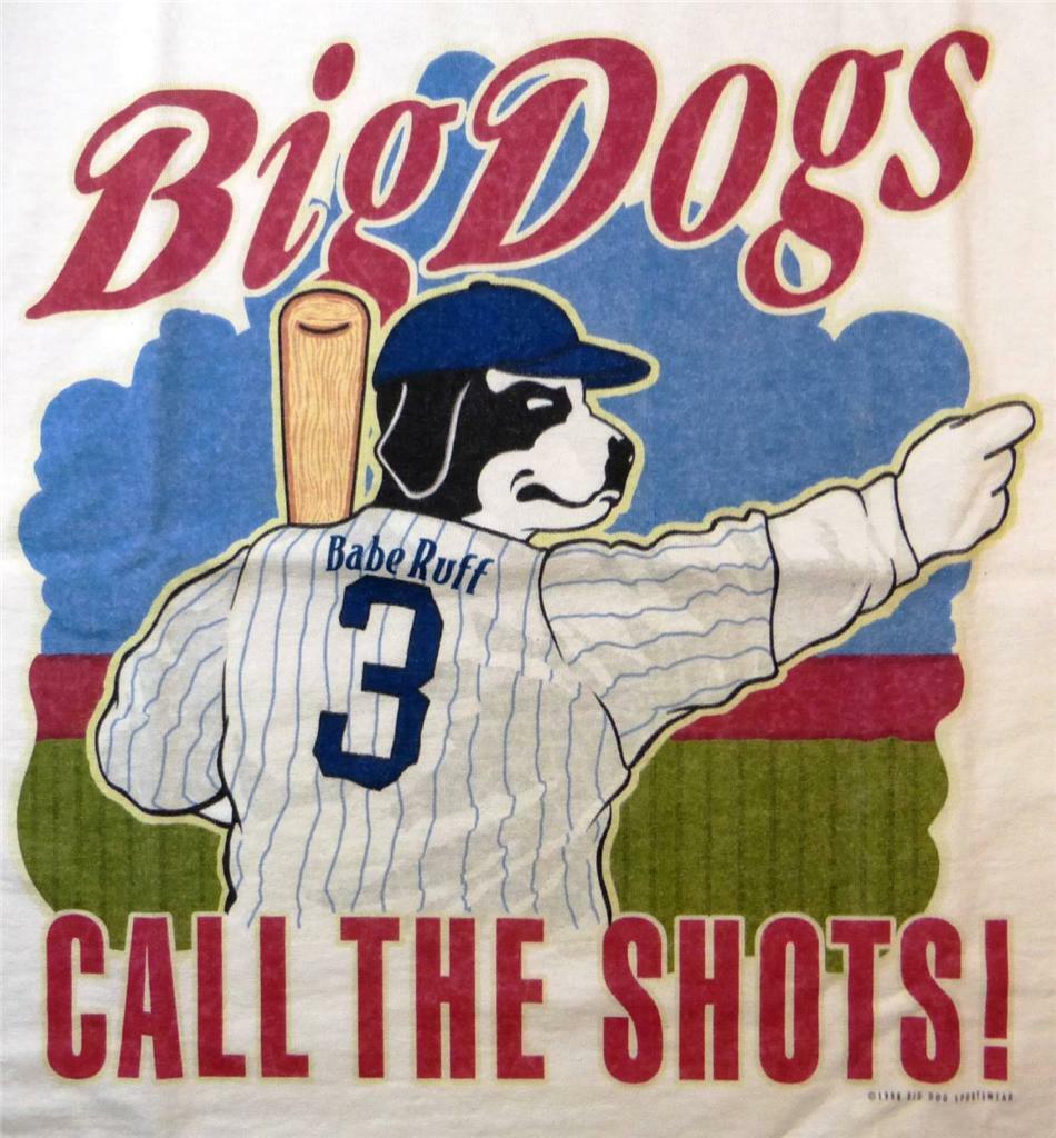 Babe Ruff Ruth Baseball Call Shots Big Dogs Tee Shirt White 4X 5X 100% Cotton gallery
