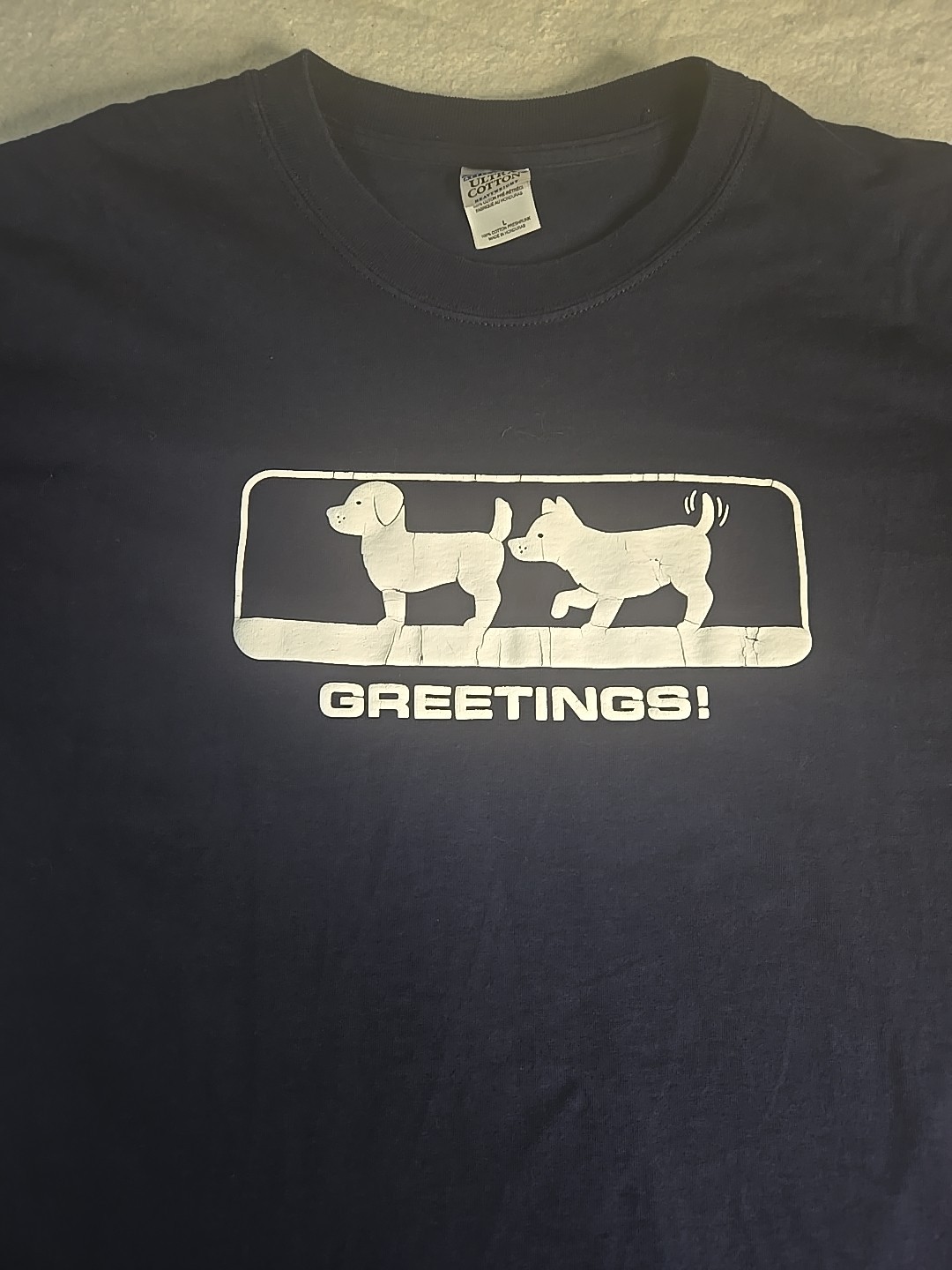 VTG Cartoon Dog Greetings Sniff Humor Graphic Shirt Mens Large Funny Novelty gallery