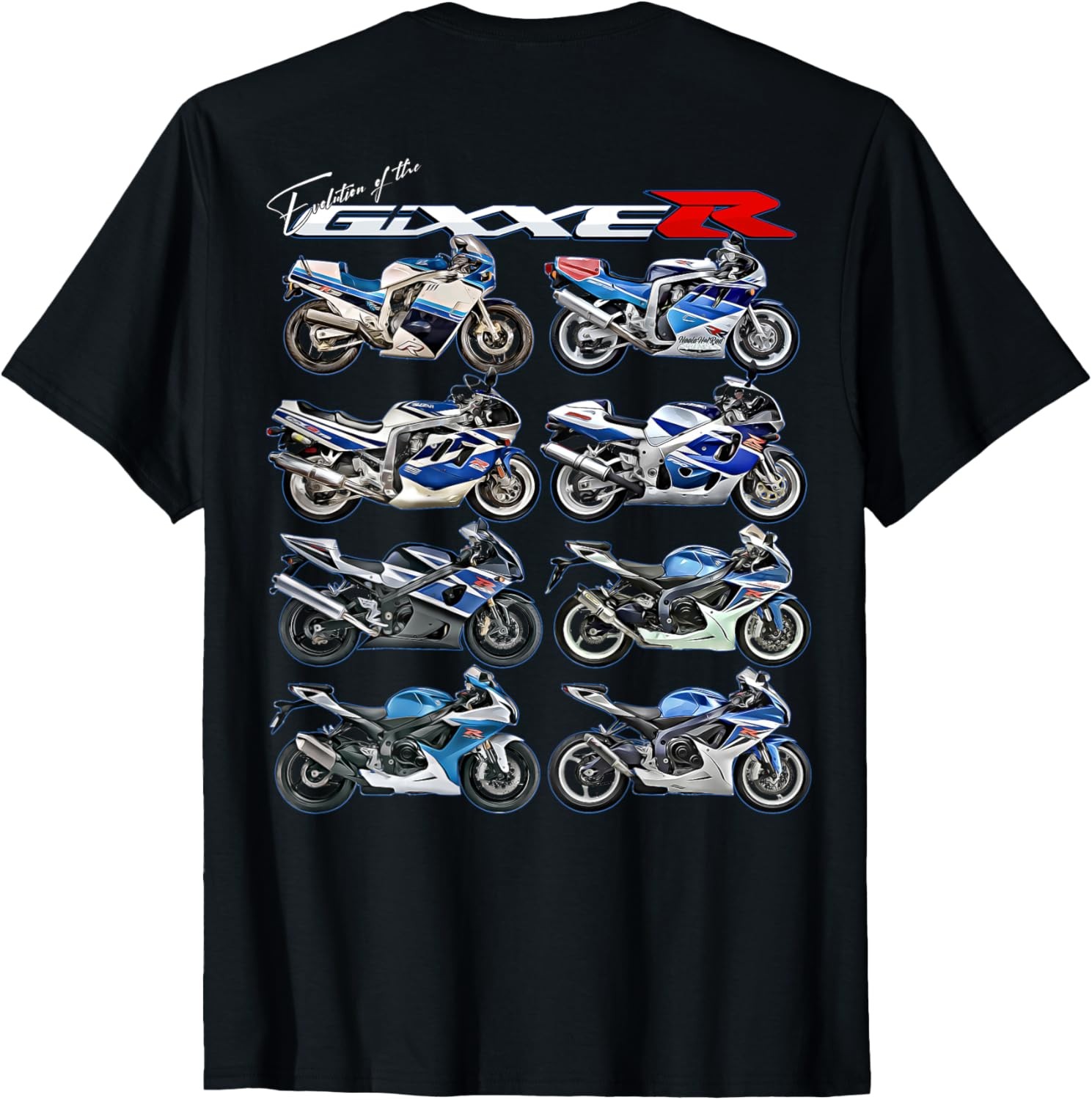 Gixxer,Evolution,GSXR,Road Racing,Motorcycle,Motorbike,Bike T-Shirt gallery