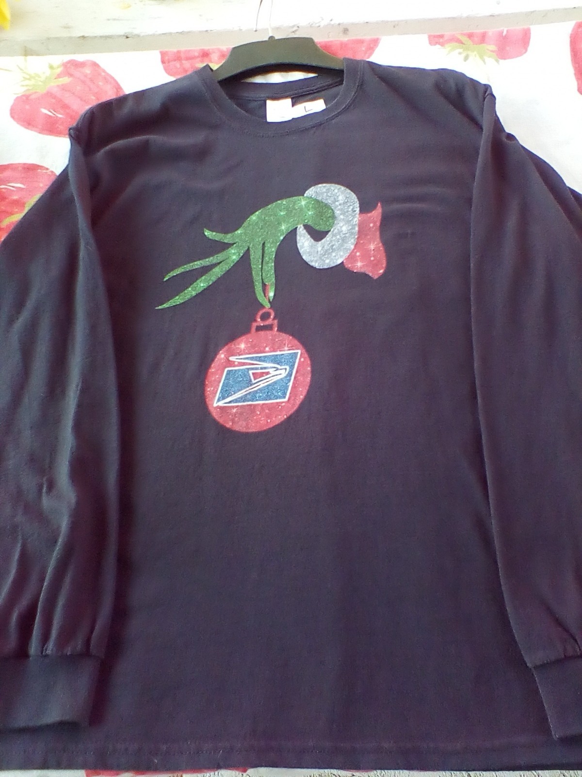 Vintage How The Grinch Stole Christmas Jim Carrey Movie USPS Rare Promo Shirt L gallery