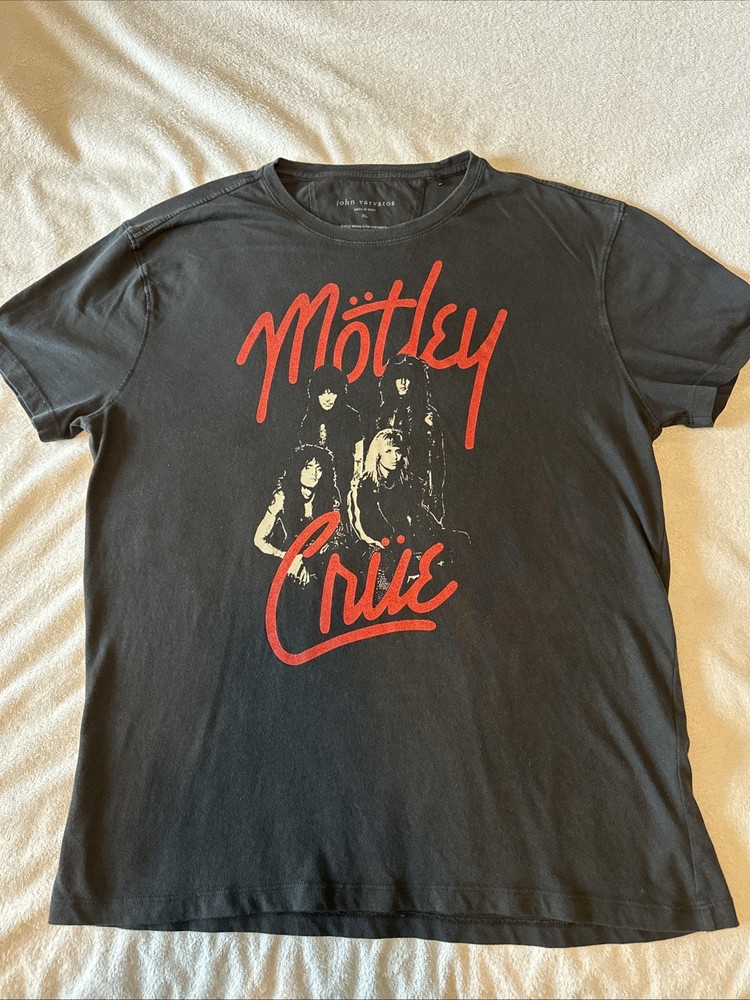 John Varvatos Mötley Crüe Black T-Shirt XL Rare Artist Collection $148 MSRP