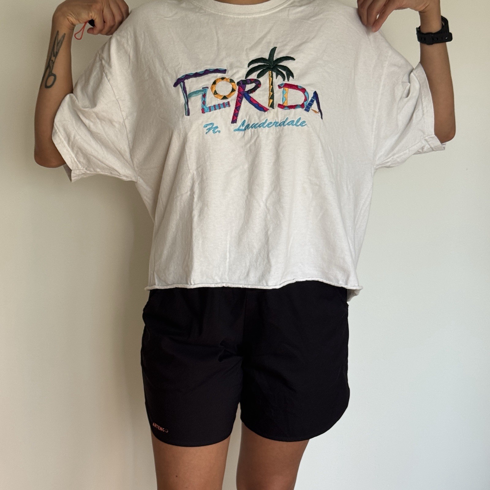 Vintage 90s Ft. Lauderdale cropped tee. Unisex Fit. Men’s Size XL 100% Cotton gallery