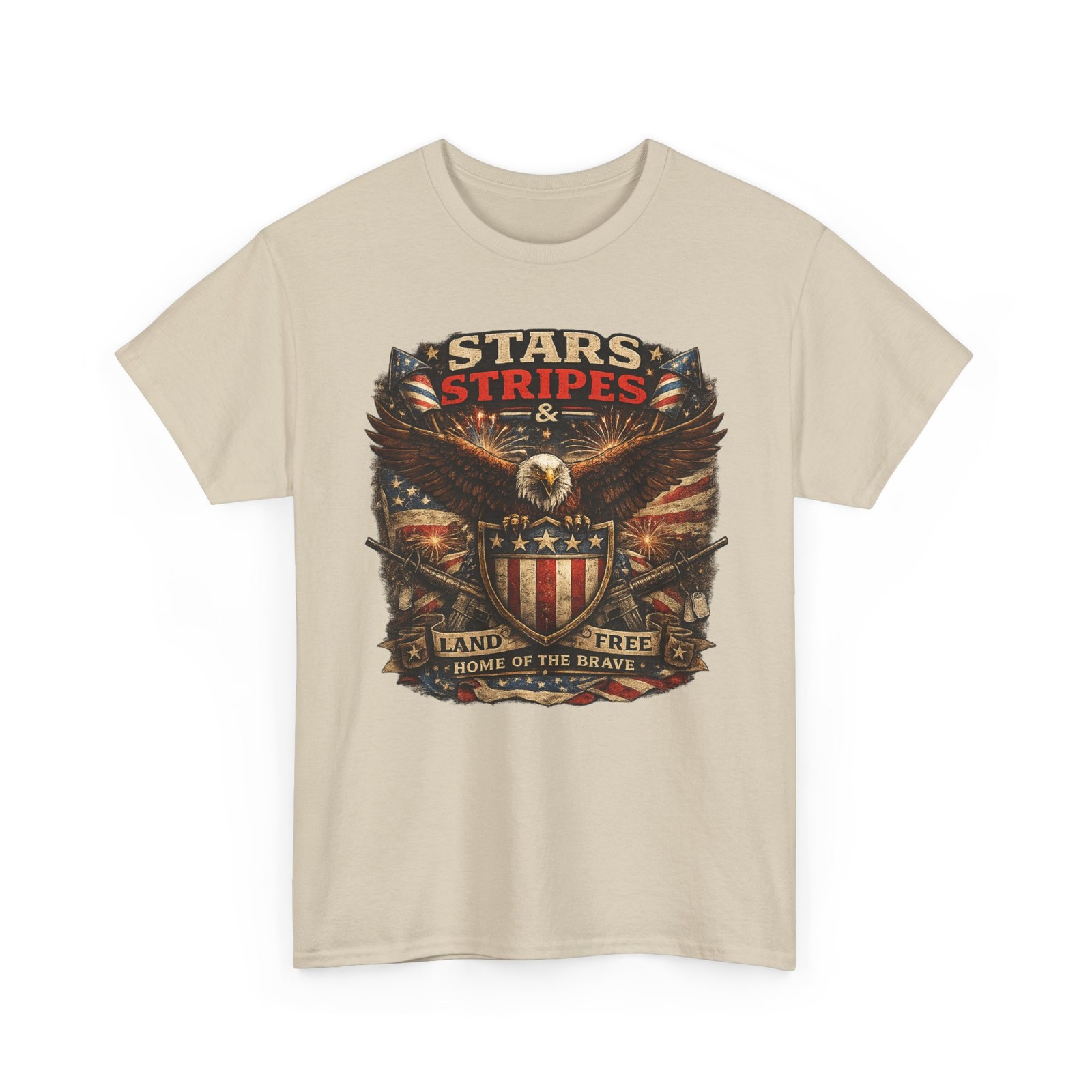 Stars & Stripes Eagle Shield T-Shirt | Patriotic American Flag Tee gallery