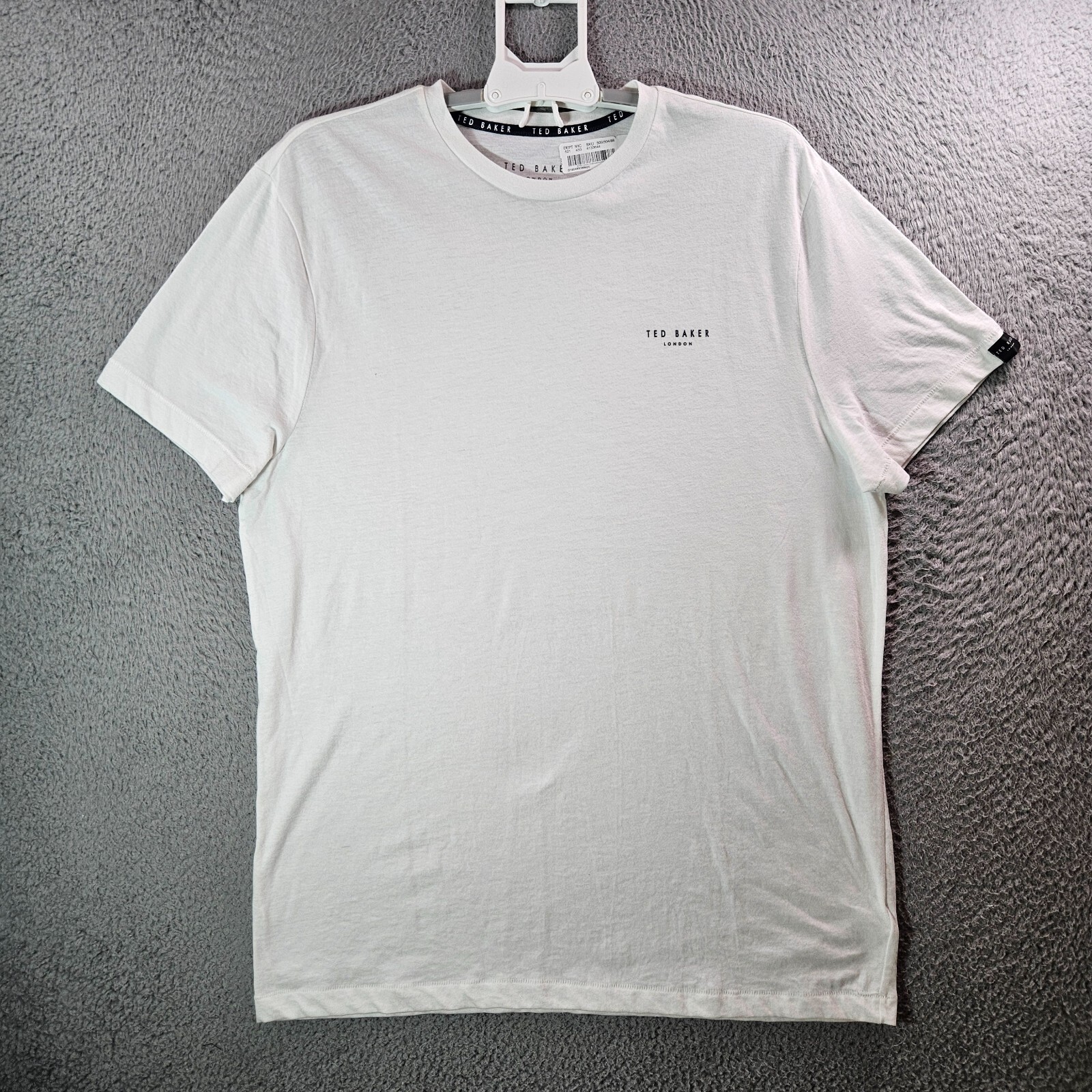 NWT Ted Baker London Tee T-Shirt Men XL Short Sleeve Logo White Soft Comfy