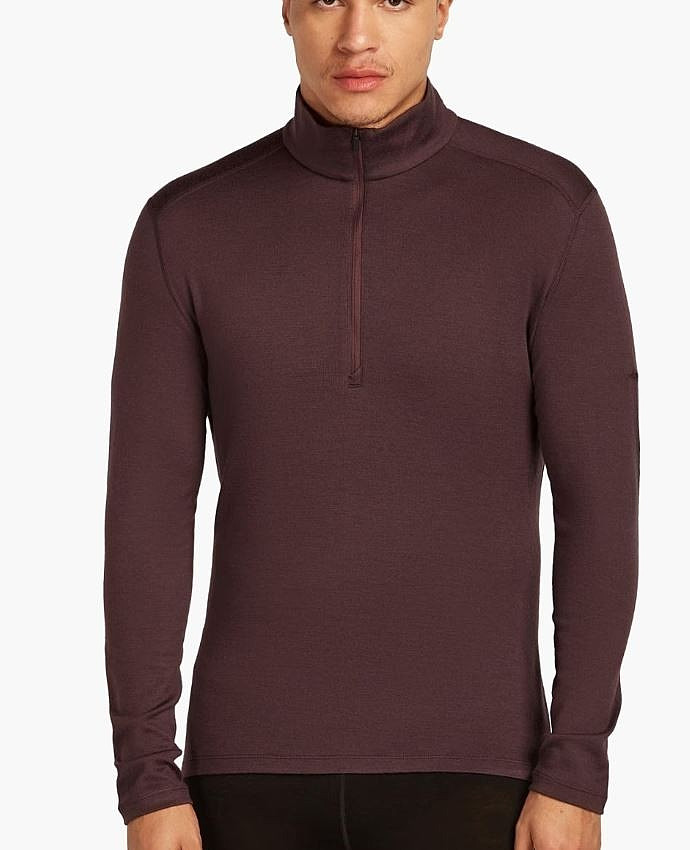 Icebreaker 260 Tech Half-Zip Base Layer Top Men's NWT Size Large Color Java