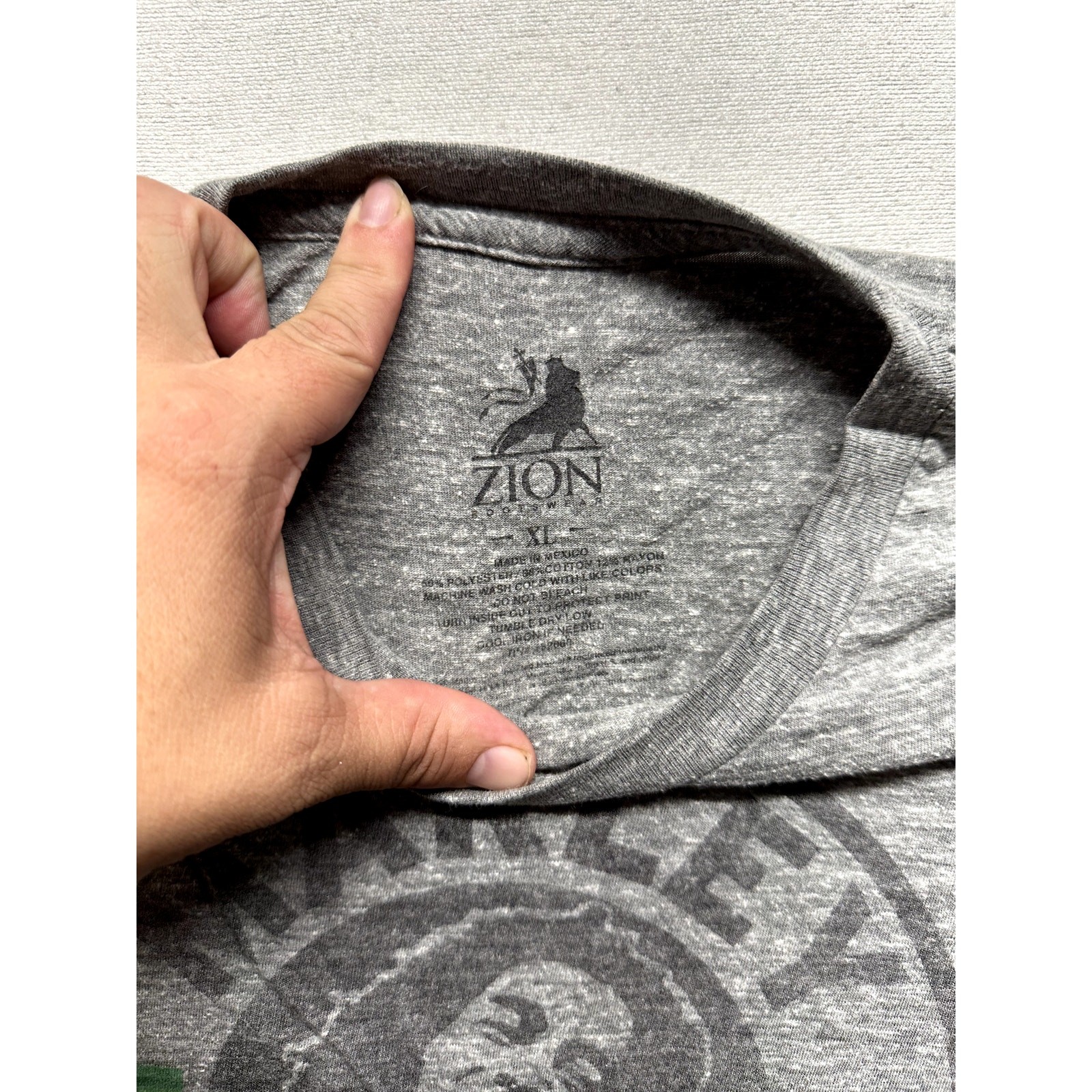Zion Bob Marley One Love Graphic T Shirt Size XL Gray Reggae Rootswear gallery
