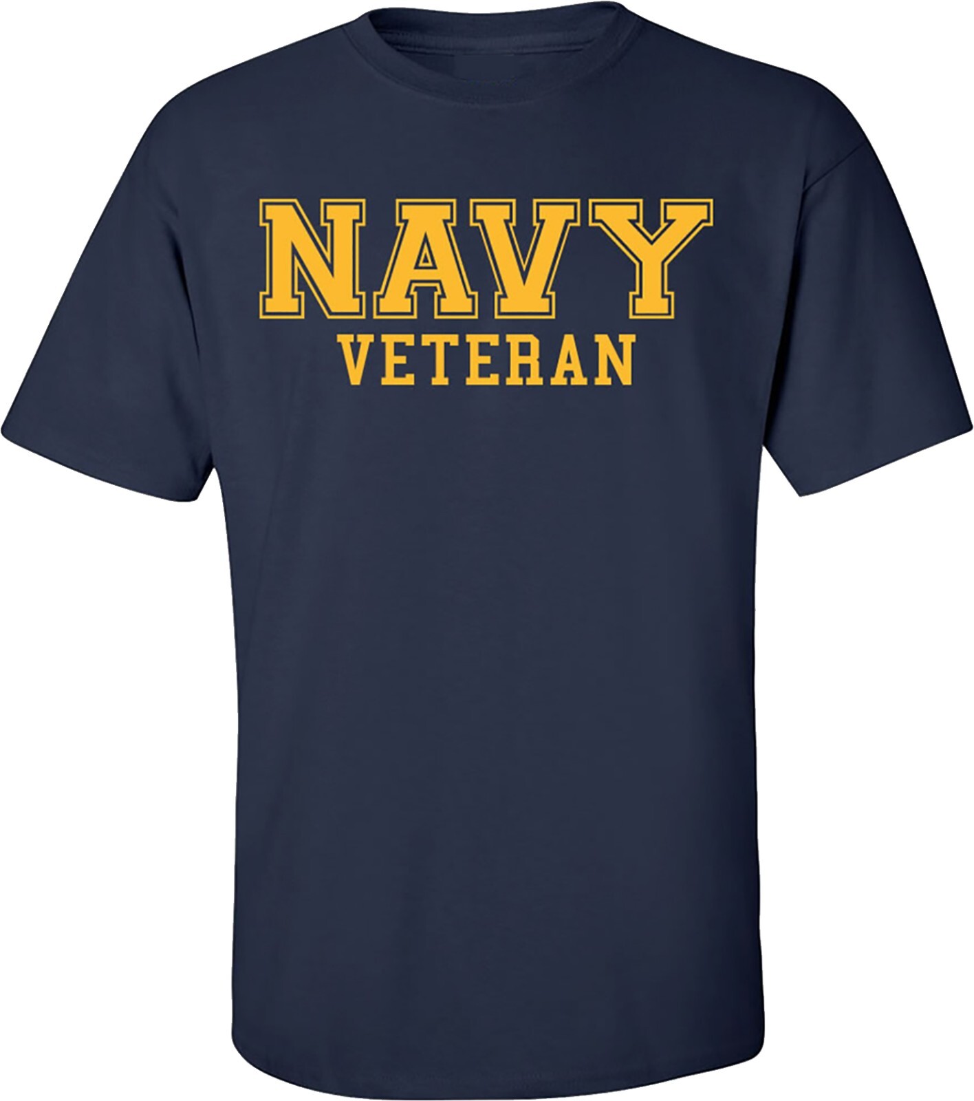 United States "NAVY Veteran" GOLD Logo Short Sleeve T-Shirt - Adult Small to 6XL gallery