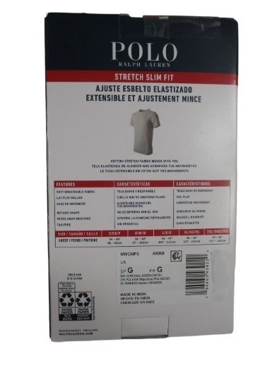3 PACK POLO RALPH LAUREN STRETCH SLIM FIT COTTON GRAY BEIGE CREW NECK T SHIRTS gallery