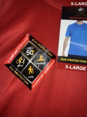 NWT ZeroXposur Sun Protection Quick Dry UPF 50 Short Sleeve T-Shirt Men XL Red