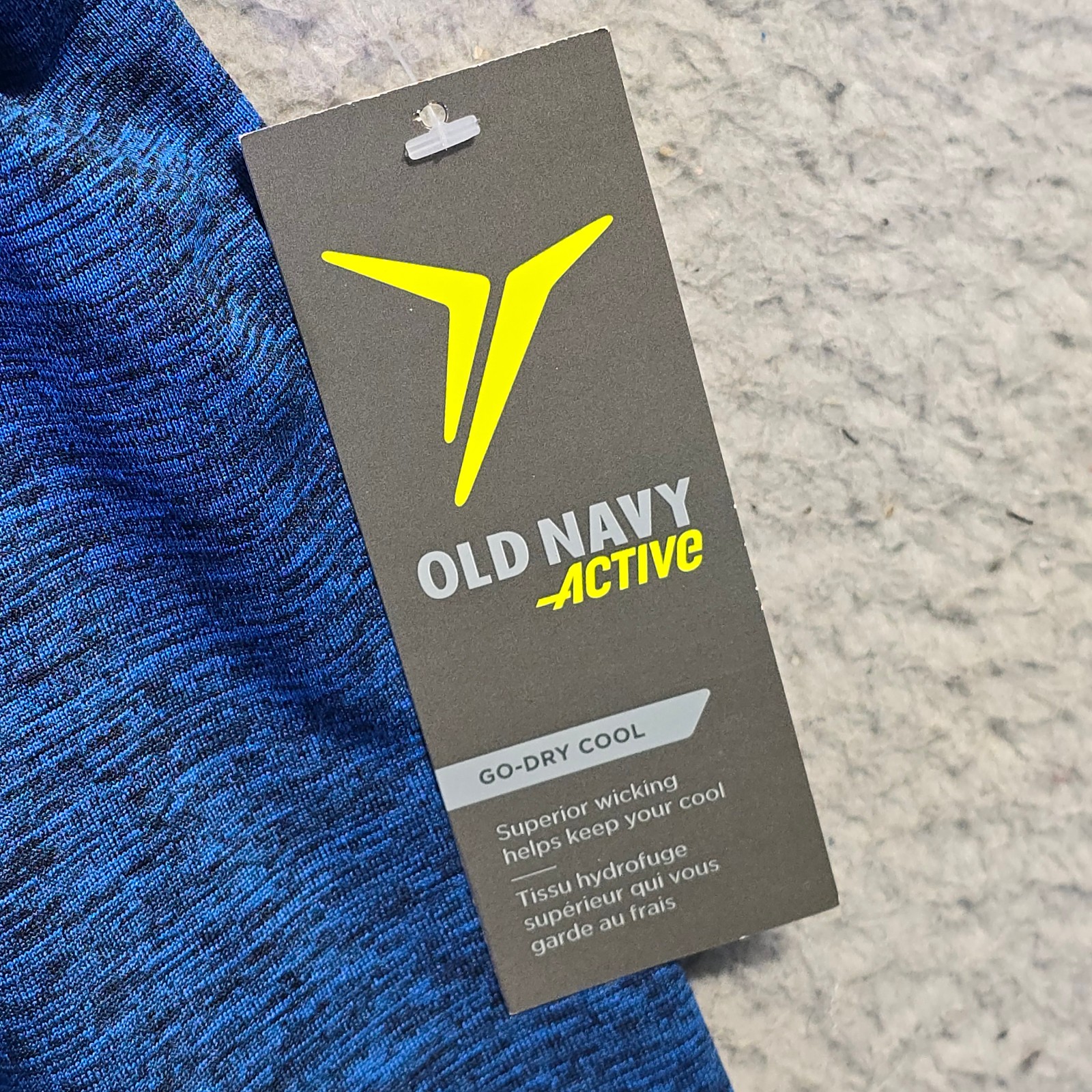 Old Navy FAST DRY MENS 2XL XXL Shirt BLUE Performance Running Fitness Core NWT gallery