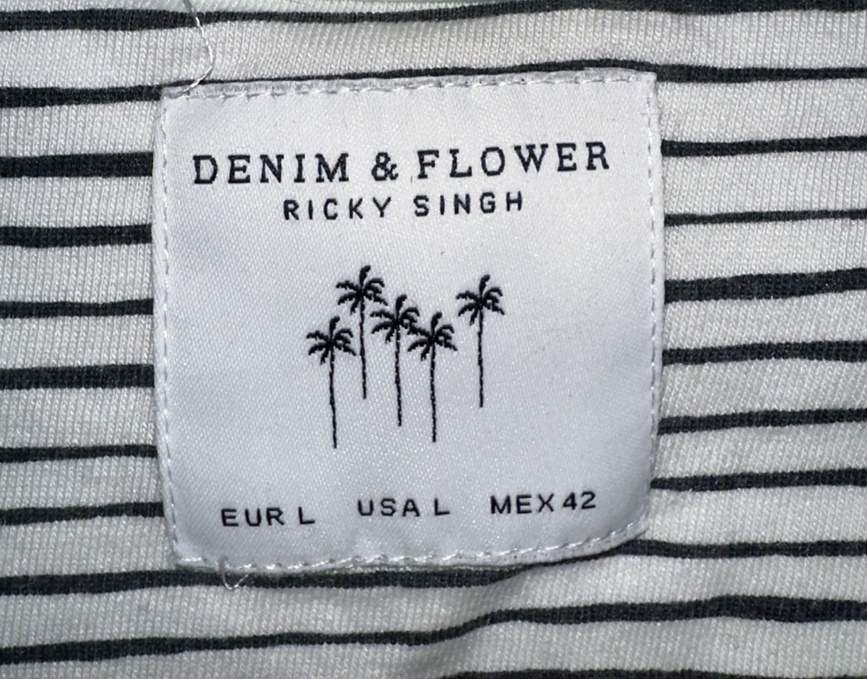 Denim and Flower Ricky Singh Men seagulls Print T Shirt Green Size L nautical gallery