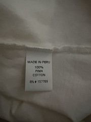Men’s Left Coast Tee Pima Cotton White Crew Neck T-shirt – Size Large