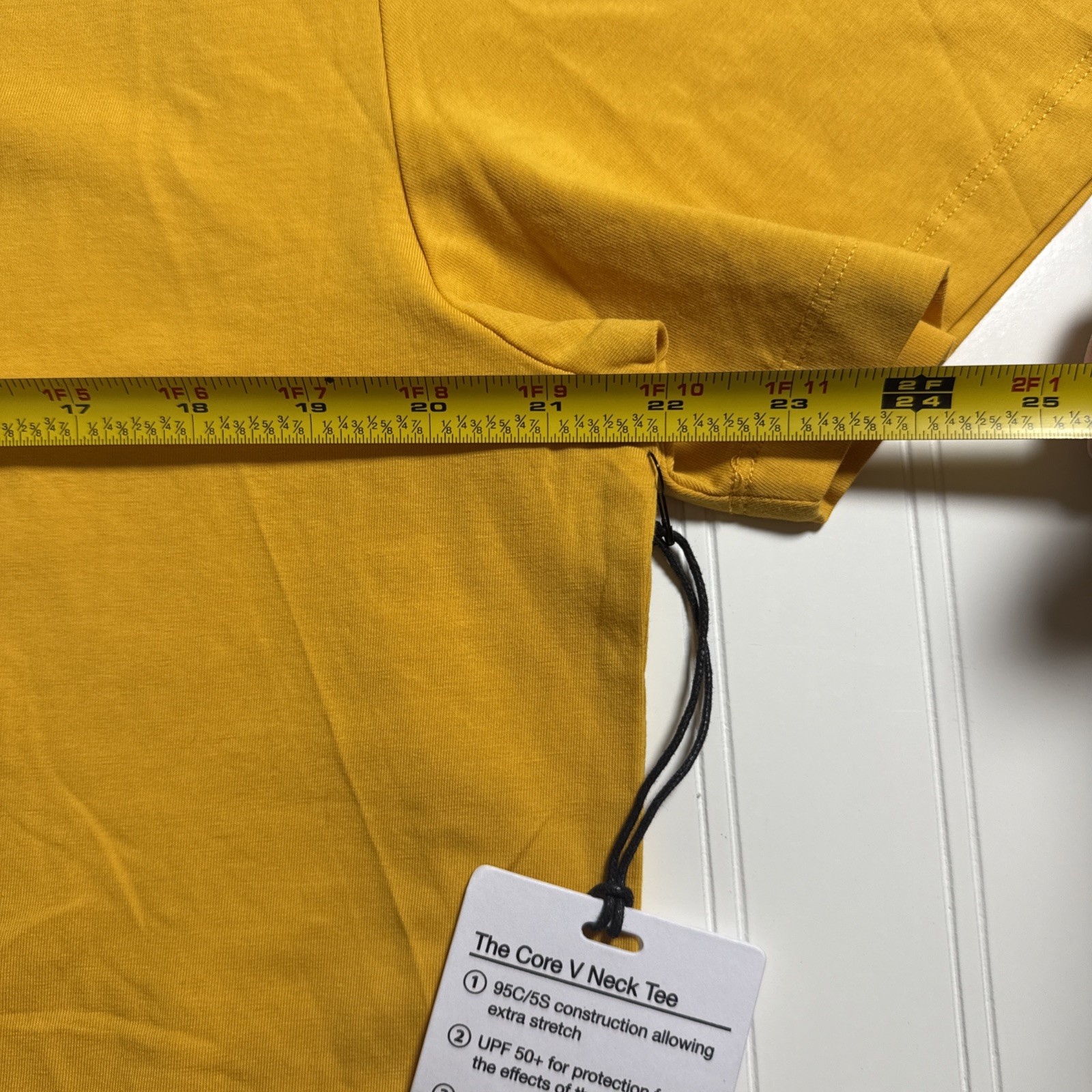 Paper Denim & Cloth L Men's UPF 50+ Sun Protection Yellow VNeck T-Shirt Large gallery