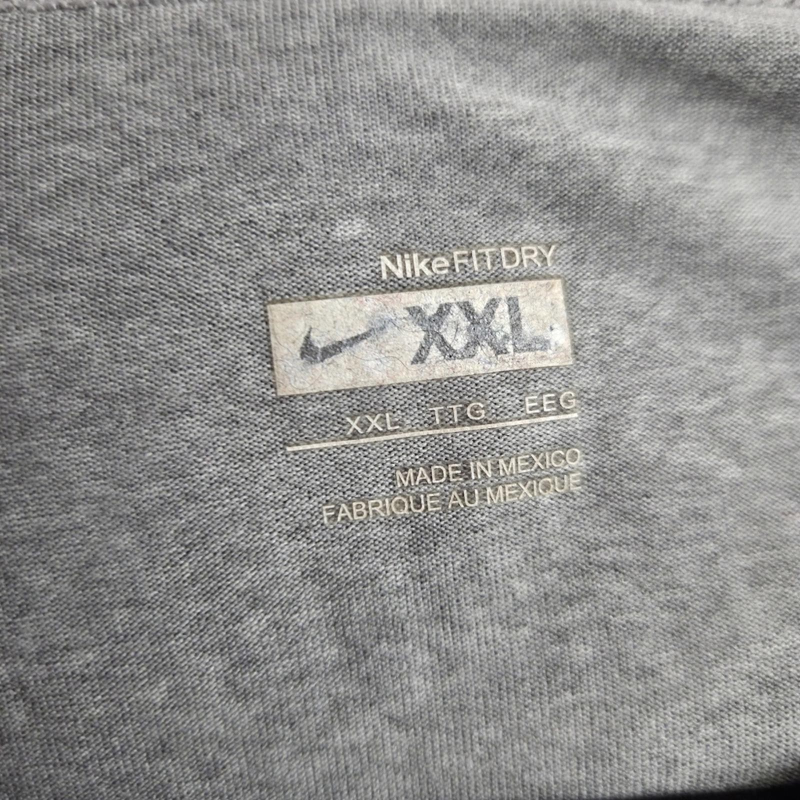 NIKE Fit Dry Men's XXL Gray baseball Lightweight Gym Workout Tee Shirt gallery