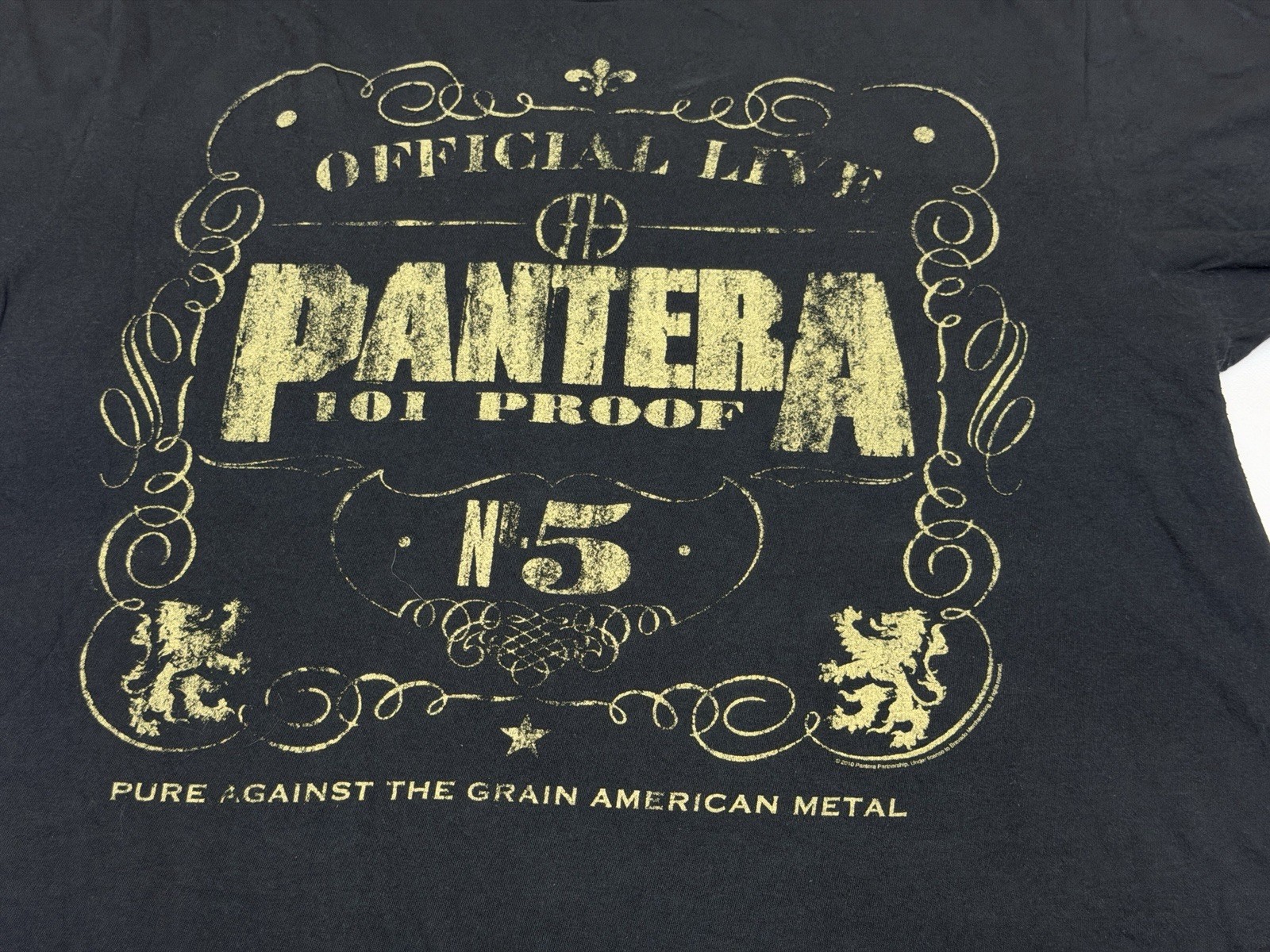 2010 Pantera 101 Proof No 5 Tshirt Metal Concert Graphic Tee Size XL gallery