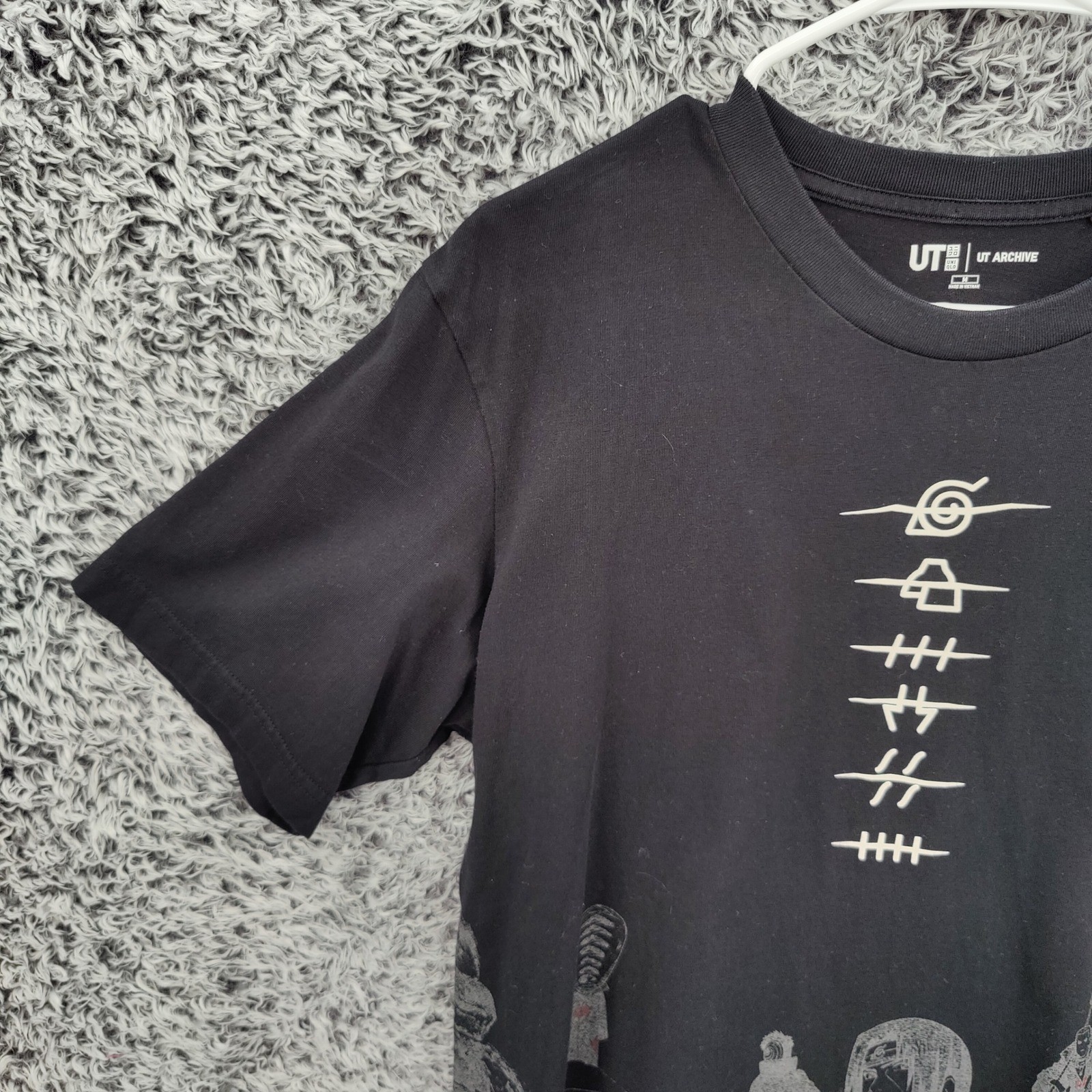 Uniqlo Mens Akatsuki Naruto Anime Streetwear Shippuden Graphic Tee M Black UT gallery
