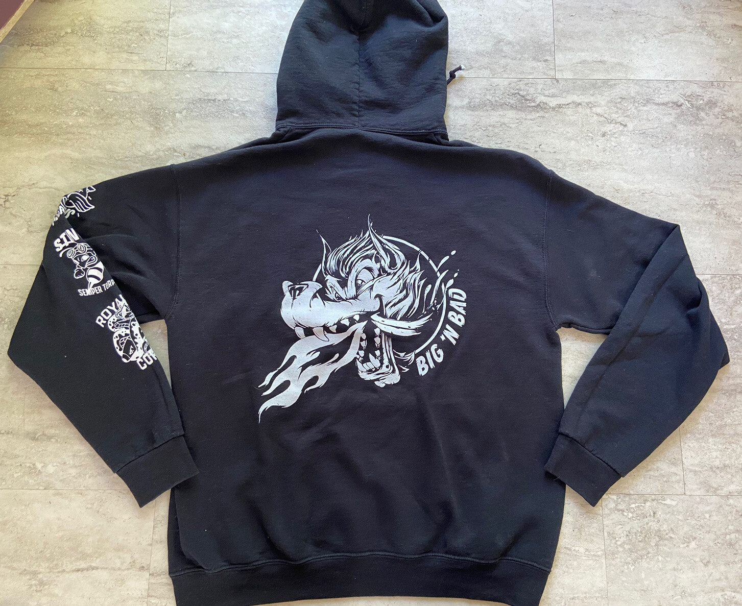 Call of Duty Vanguard Hoodie Sweatshirt Double Sided COD Big N Bad Wolf Mens L gallery