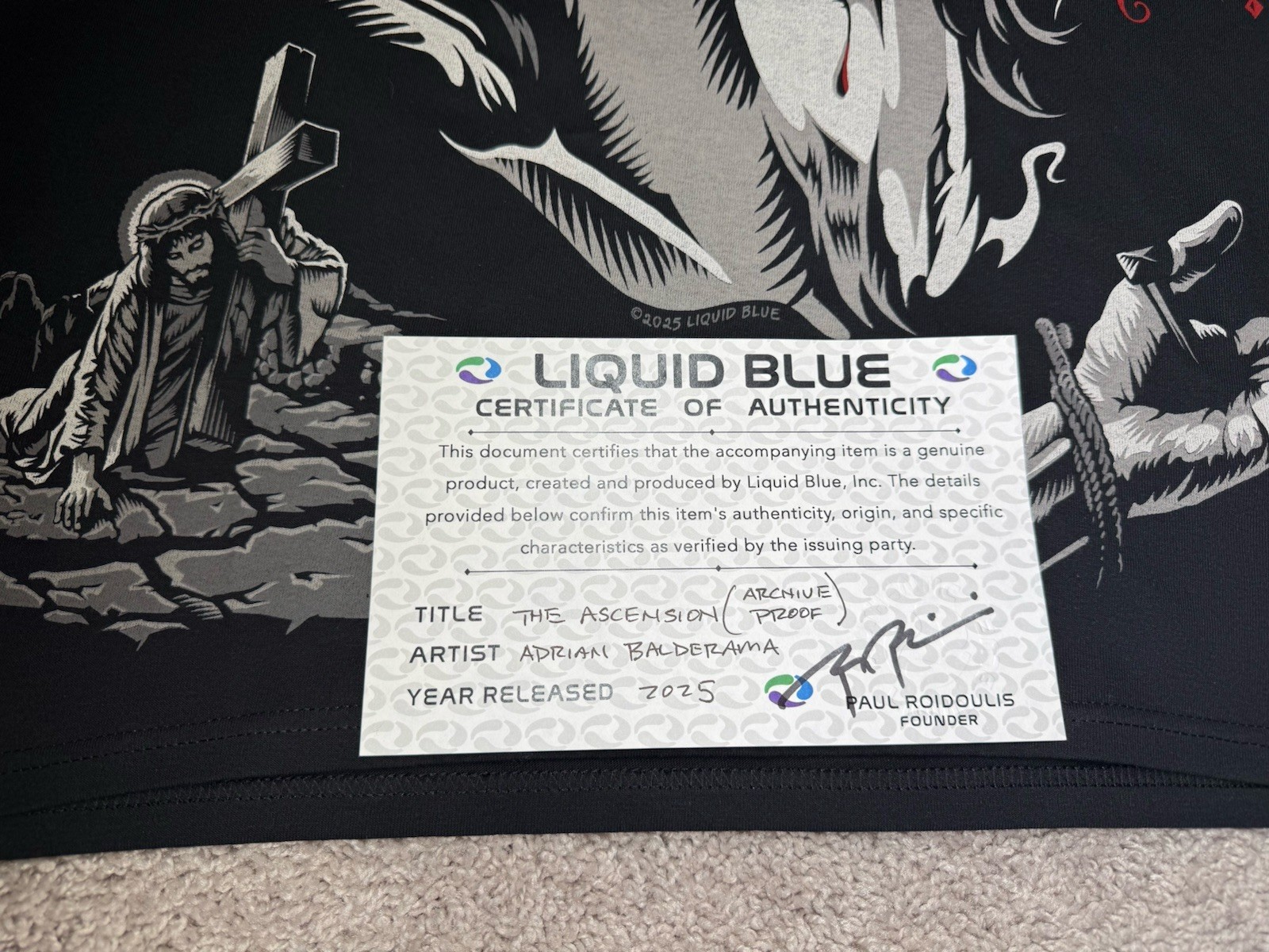 Liquid Blue Ascension Tee XL Limited Edition Archive Proof COA Jesus Rare gallery