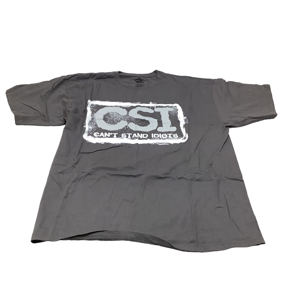 Humor T Shirt CSI Gray “CSI Cant Stand Idiots”XL Ink, Inc