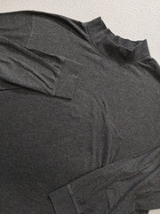 LL Bean Carefree Unshrinkable Mockneck Shirt 2XL Gray Warm Casual Outdoor 508112