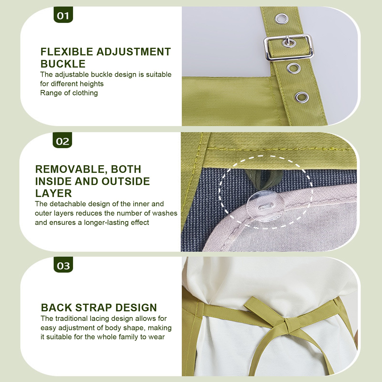 Silver Fiber EMF Shielding Apron Anti-Radiation EMI Kitchen Computer Blue/Green gallery