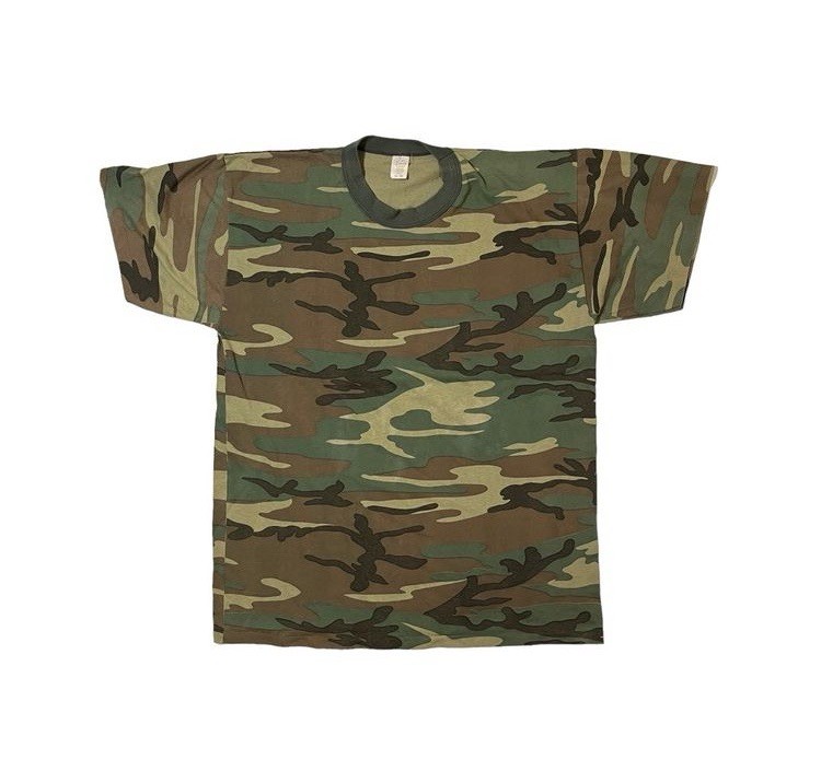 80’s Tee Swing Camo Green T Shirt Single Stitch USA Made 50/50 Cotton Poly