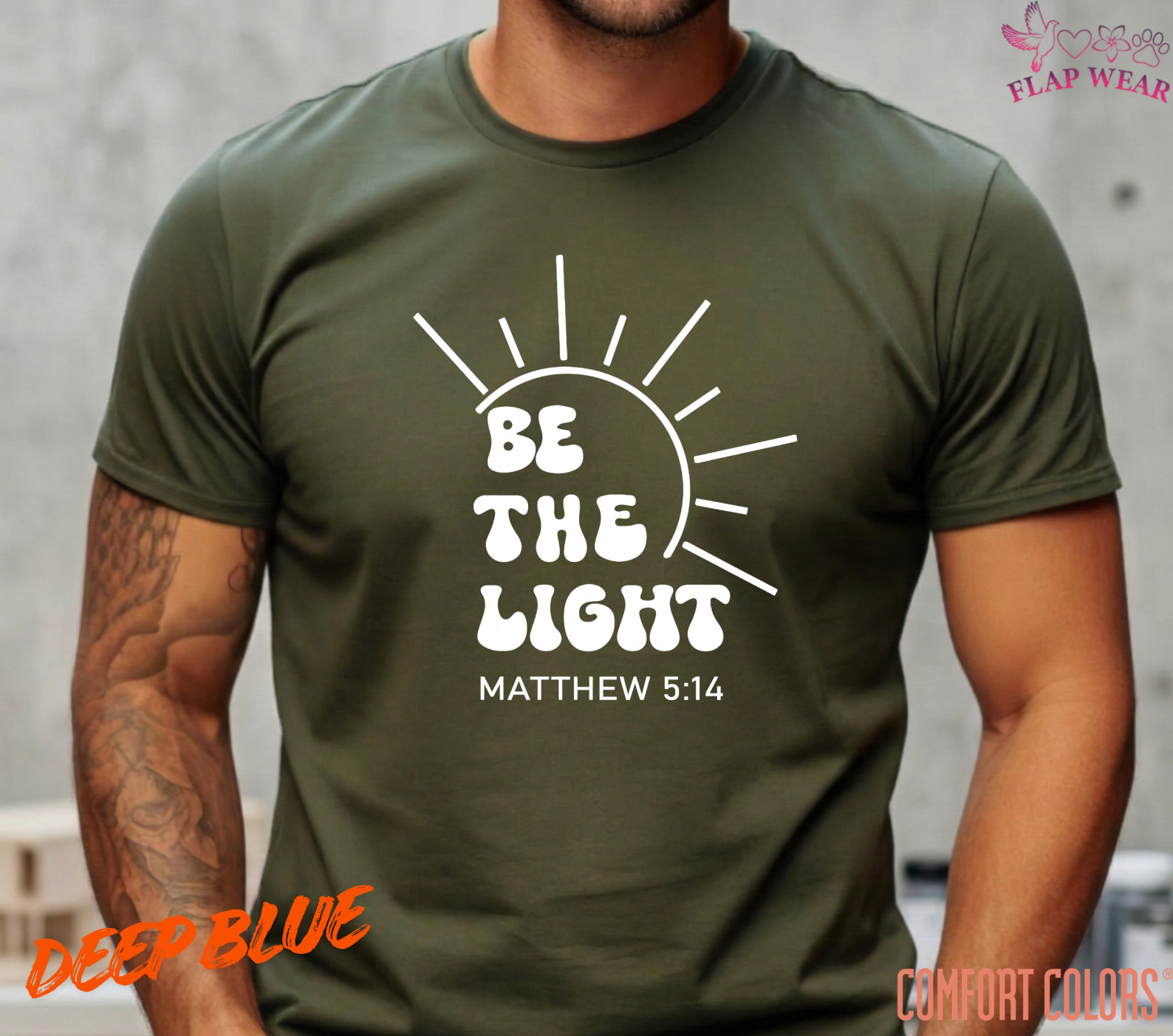 Unisex Be The Light T-Shirt, Men T shirt,Women T shirt Gift Religion Top Matthew gallery