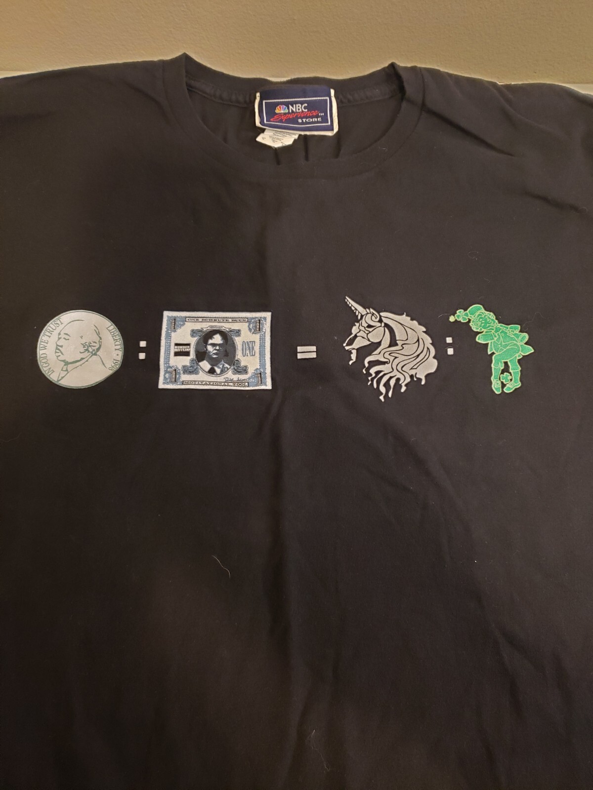 The Office Nbc Experience Store T Shirt Short Sleeve Black Sz XL Dwight Unicorn gallery