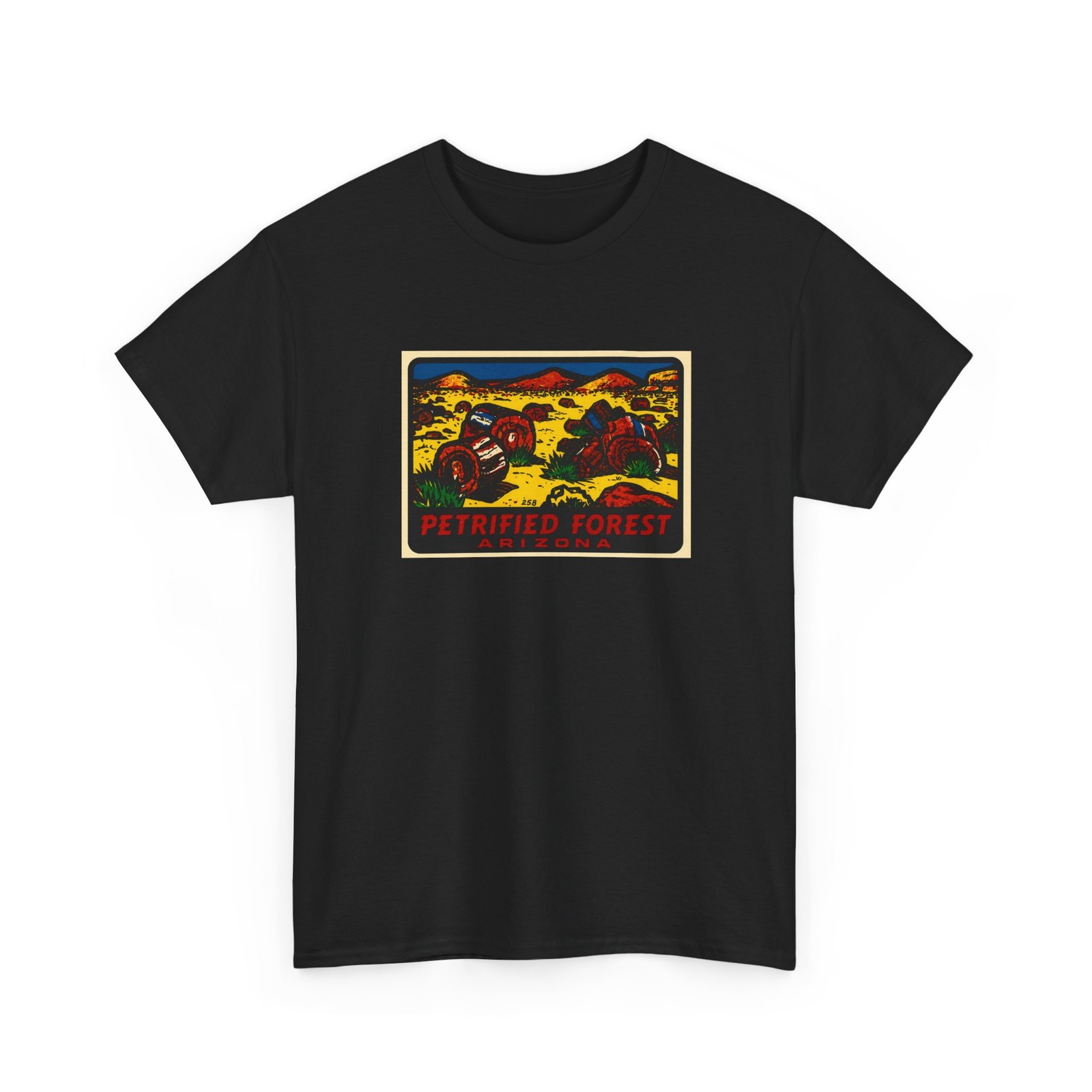 Petrified Forest Retro Travel Decal Tee | Vintage National Park Design T-Shirt